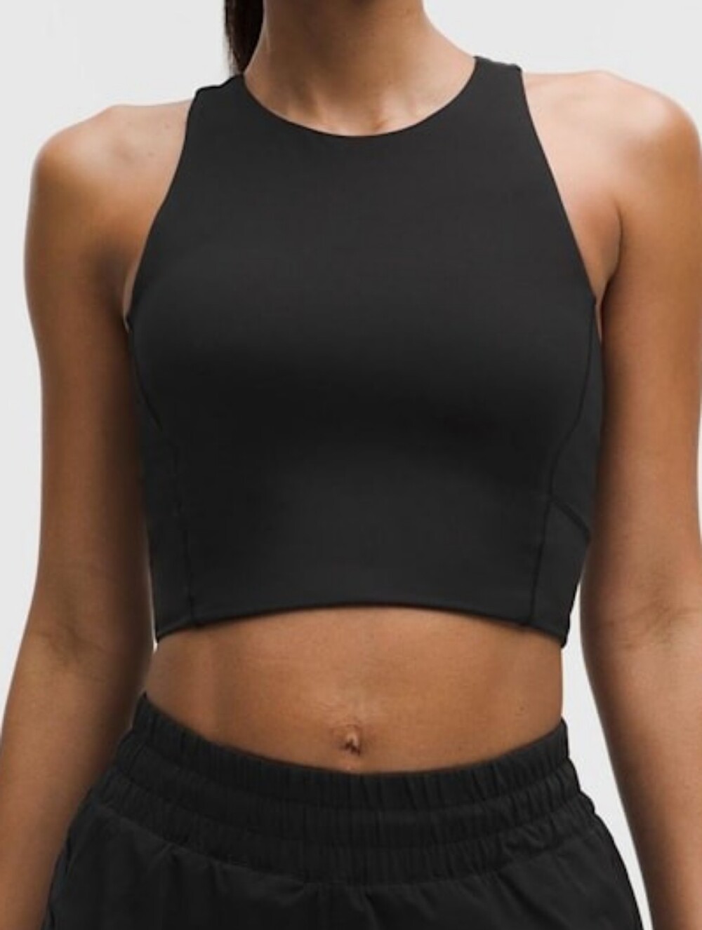Lululemon Athletica Black High-Neck Cropped Sports Bra Size 6